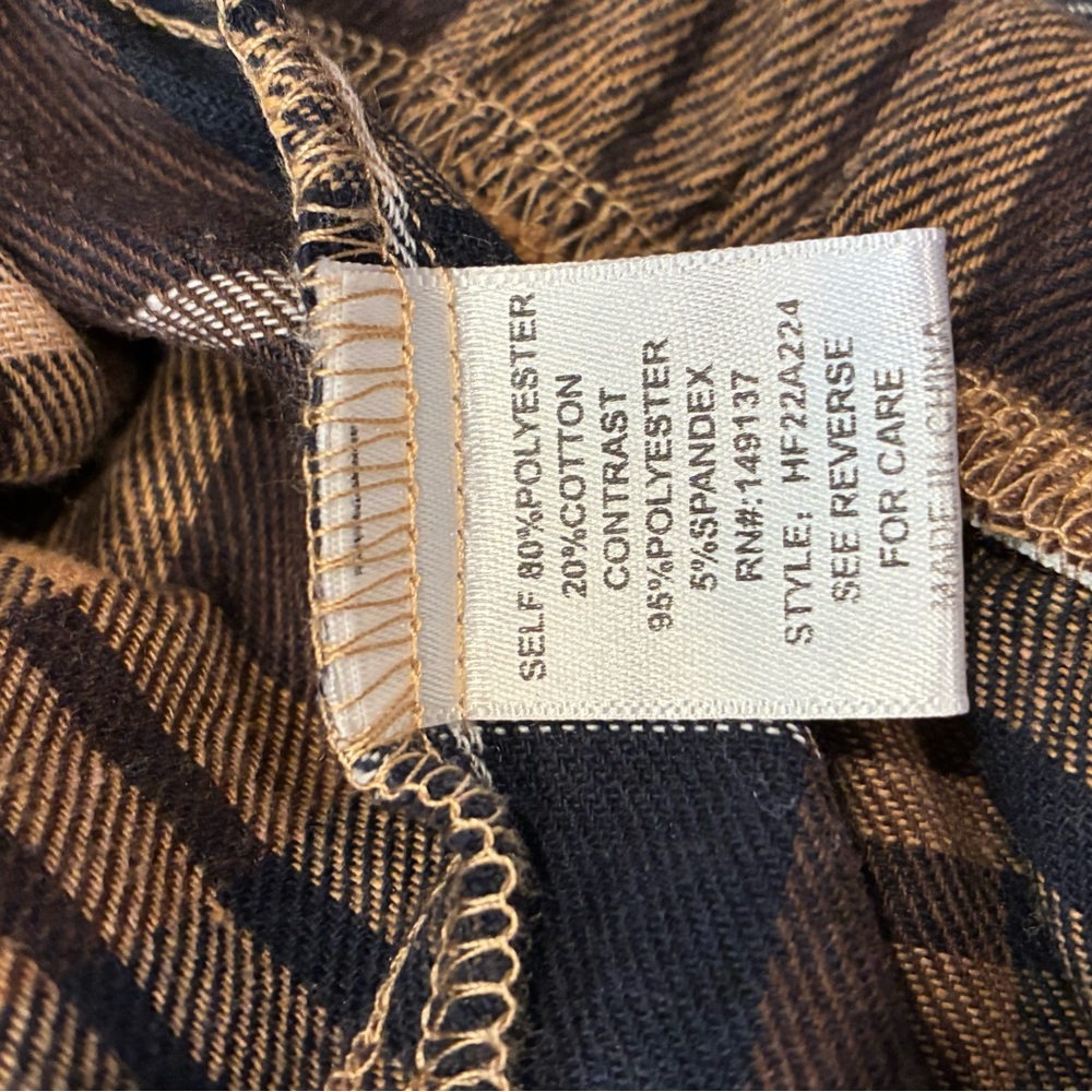 Altar'd State Gray and Tan Plaid Hoodie - Picture 7 of 9